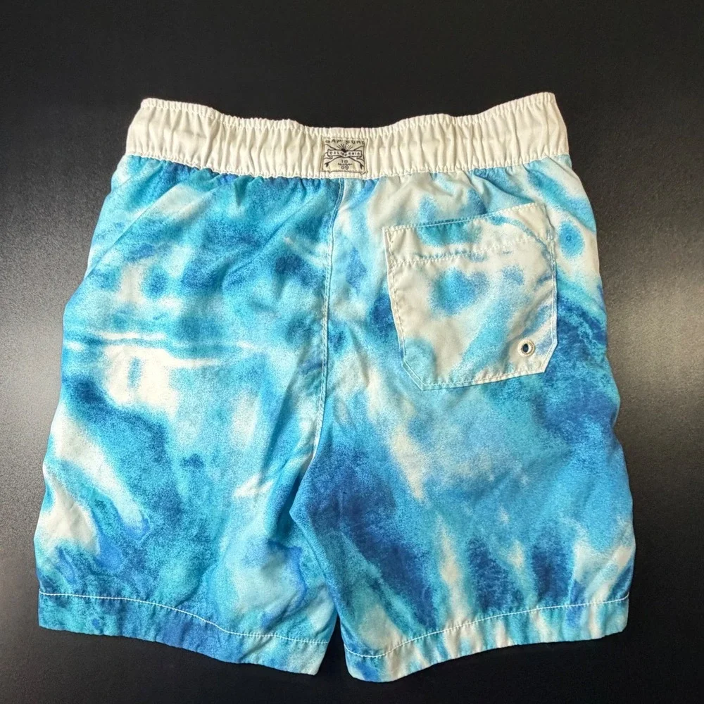 Gap Kids Boys Blue Tie Dye Swim Trunks Board Shorts Size L Large K13